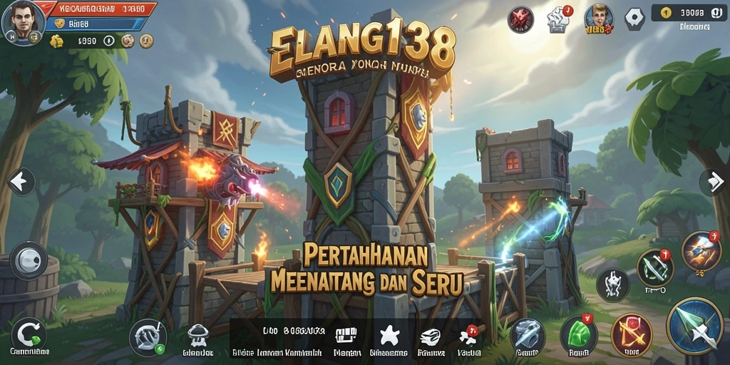 Tangkapan layar gameplay seru ELANG138 dalam aksi Tower Defense.