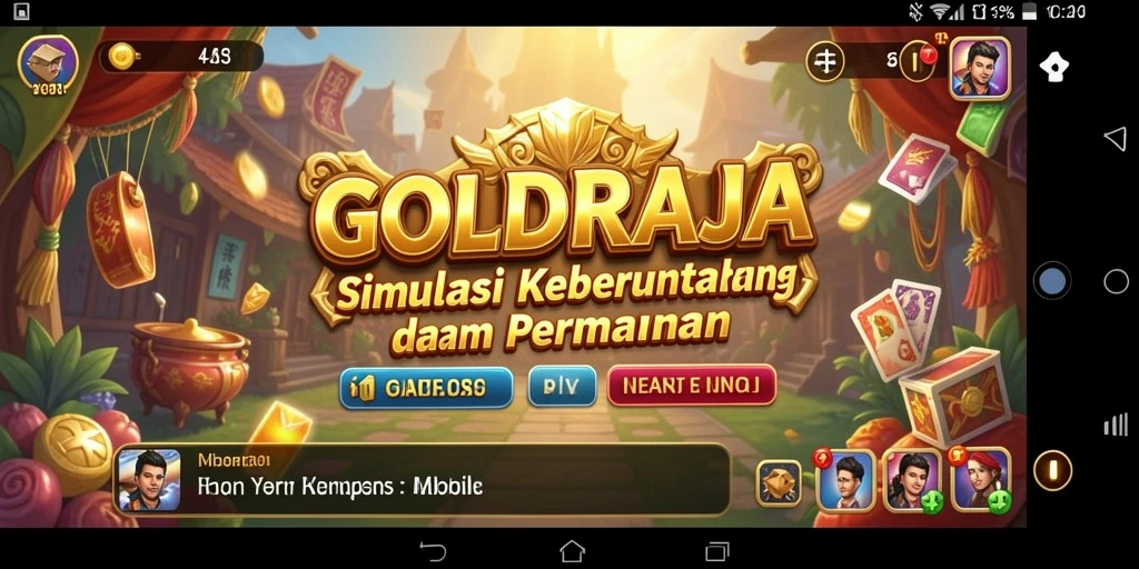 Tampilan menarik dari gameplay <strong>GOLDRAJA</strong> yang penuh strategis.