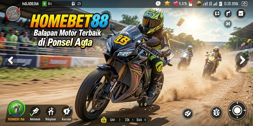 Gameplay seru balapan motor di HOMEBET88 yang memukau.