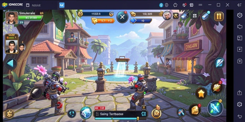 Screenshot IDNSCORE menampilkan gameplay simulasi yang menarik dan mendalam.
