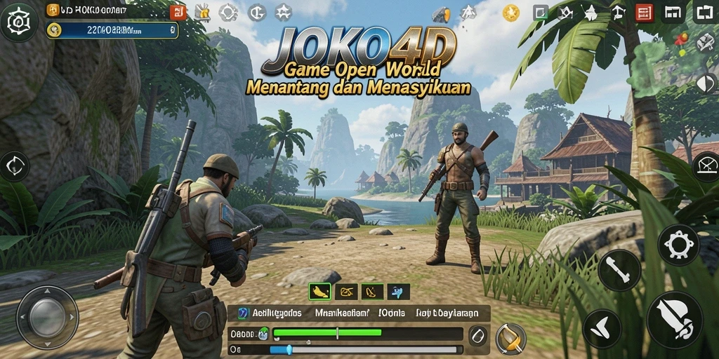 Screenshot gameplay JOKO4D yang menampilkan dunia Open World yang luas.