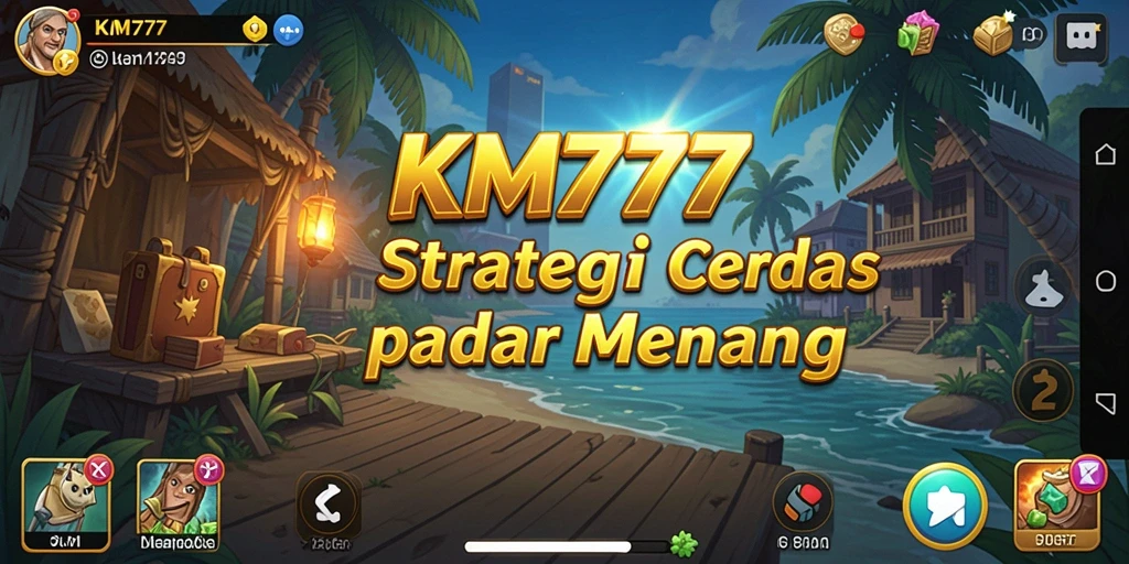 Screenshot gameplay KM777 yang menunjukkan pertempuran strategi mendebarkan.