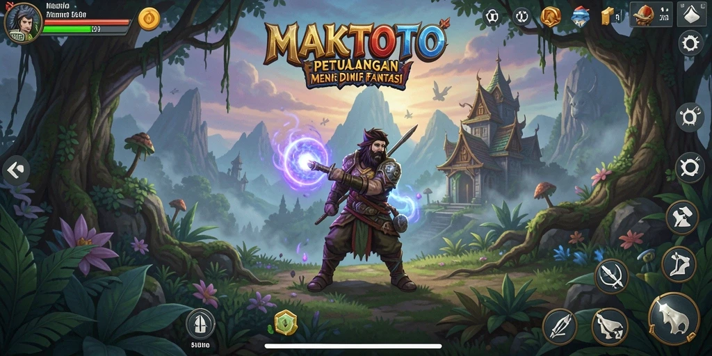 Tampilan gameplay menegangkan di dunia petualangan MAKTOTO.