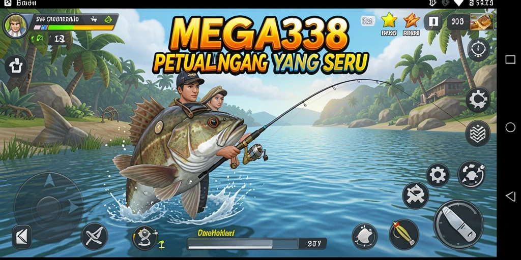Tampilan gameplay <strong>MEGA338</strong> yang menarik saat memancing di laut.