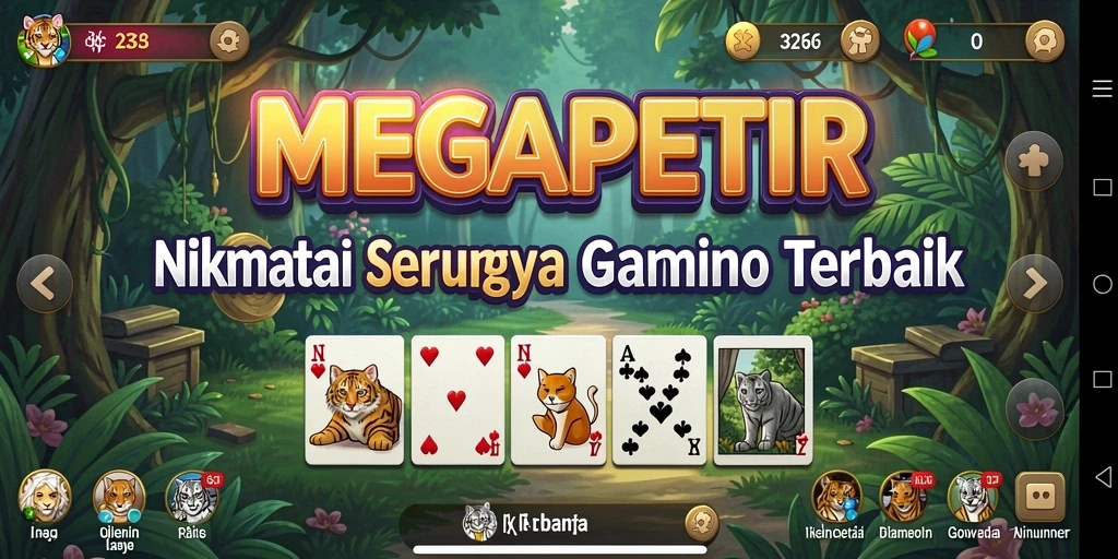 Tampilan gameplay seru Domino di MEGAPETIR.