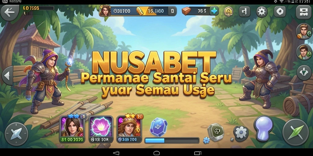 Gameplay NUSABET yang menyenangkan dan menarik untuk semua usia.