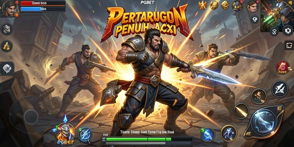 Tangkapan layar utama PGBET menampilkan aksi pertarungan yang mendebarkan.
