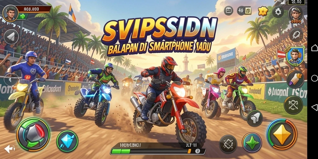 Screenshot gameplay <strong>SVIPSIDN</strong> yang menampilkan aksi balap yang mendebarkan.
